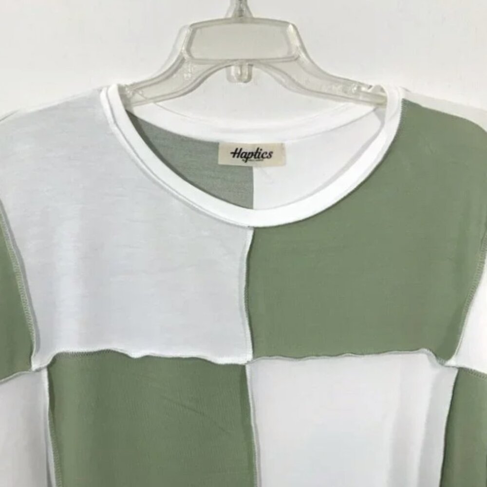3x Patchwork Top Sage Green White Patchwork, Hapt… - image 4